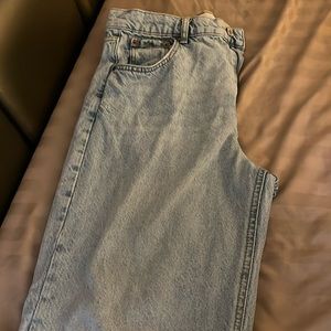 Size 6 Vintage Zara high waisted wide legged demon jeans ,